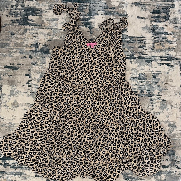 Simply Southern Kids Dress in Leopard Print - Picture 1 of 4